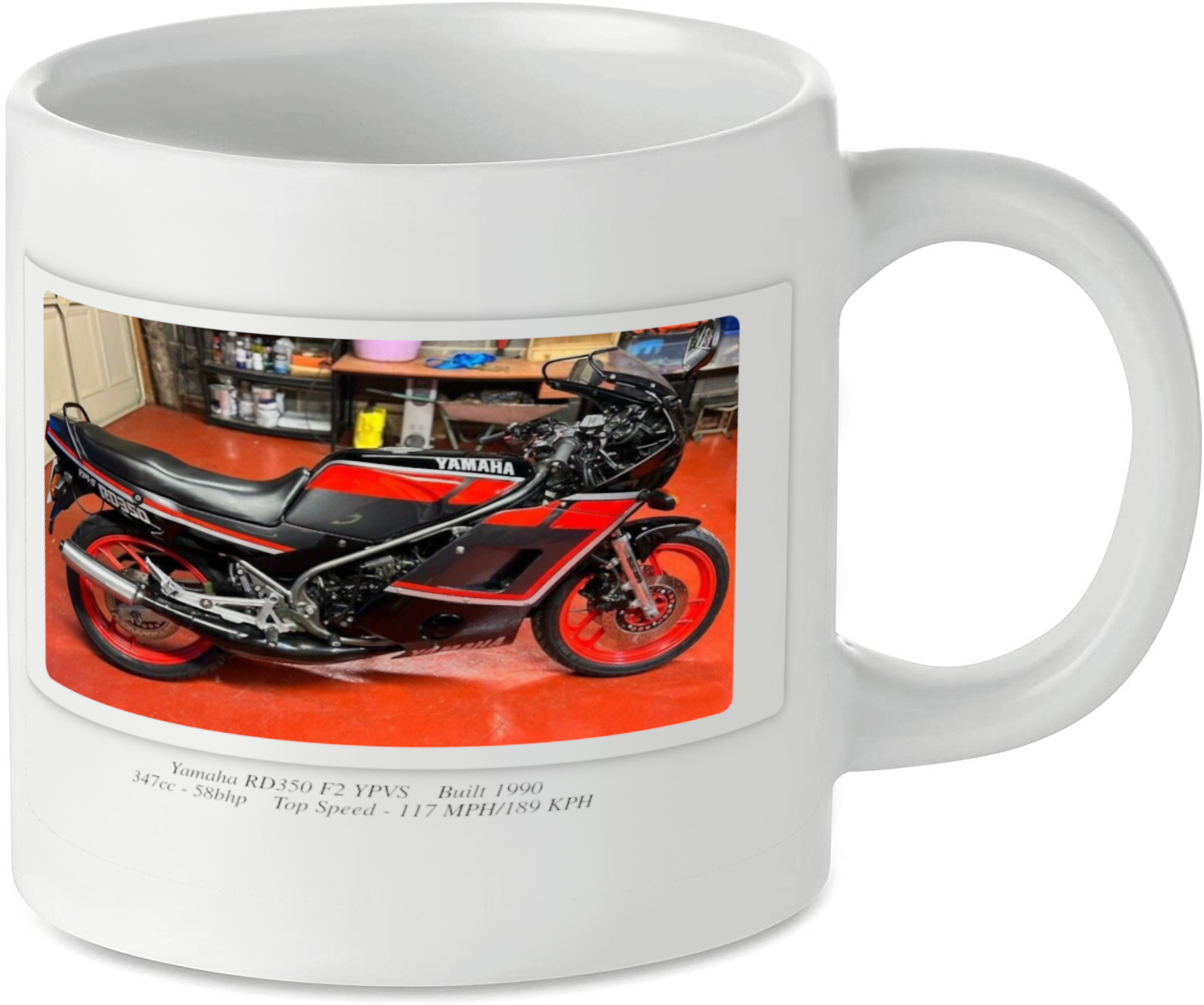 Yamaha RD350 F2 YPVS Motorbike Motorcycle Tea Coffee Mug Ideal Biker Gift Printed UK