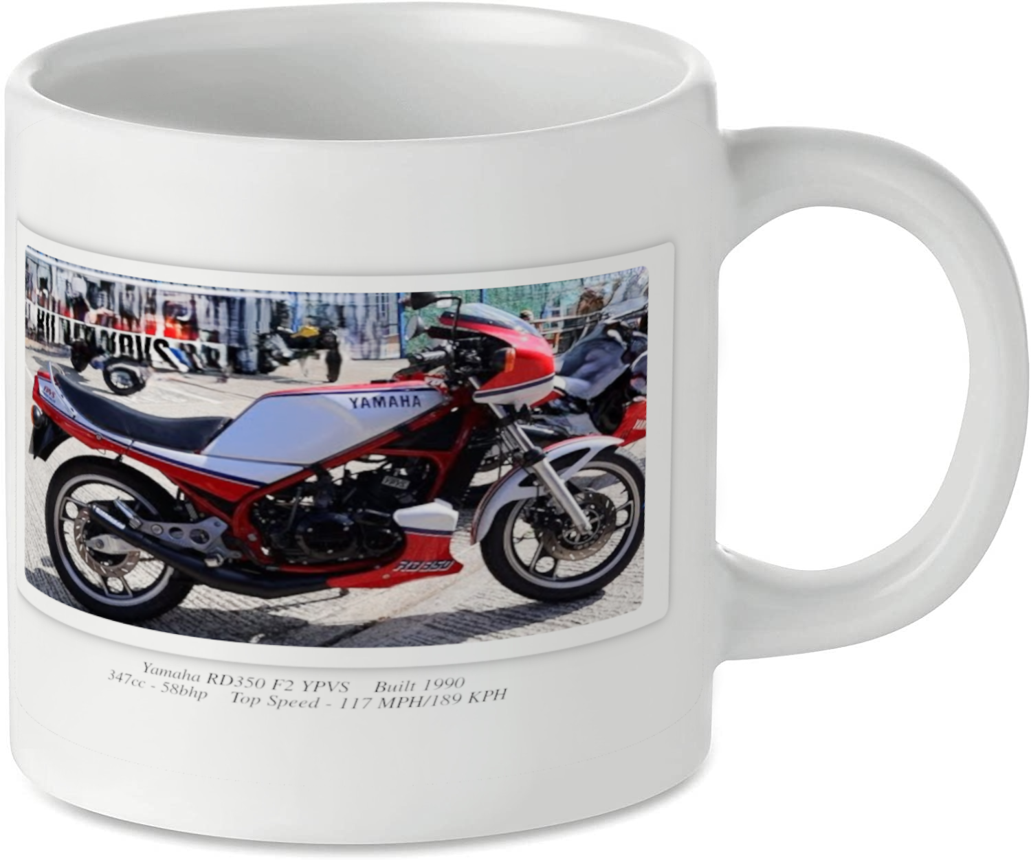 Yamaha RD350 F2 YPVS Motorbike Motorcycle Tea Coffee Mug Ideal Biker Gift Printed UK