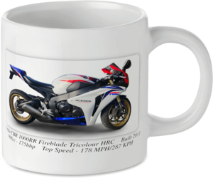 Honda CBR 1000RR Fireblade Tricolour HRC Motorbike Tea Coffee Mug Ideal Biker Gift Printed UK