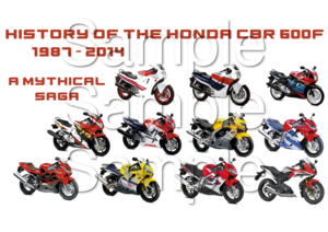 Honda CBR 600F History Motorbike Motorcycle - A4 - A0 Size Print Poster