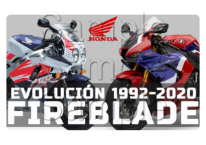 Honda Fireblade Evolution Motorbike Motorcycle - A3/A4 Size Print Poster