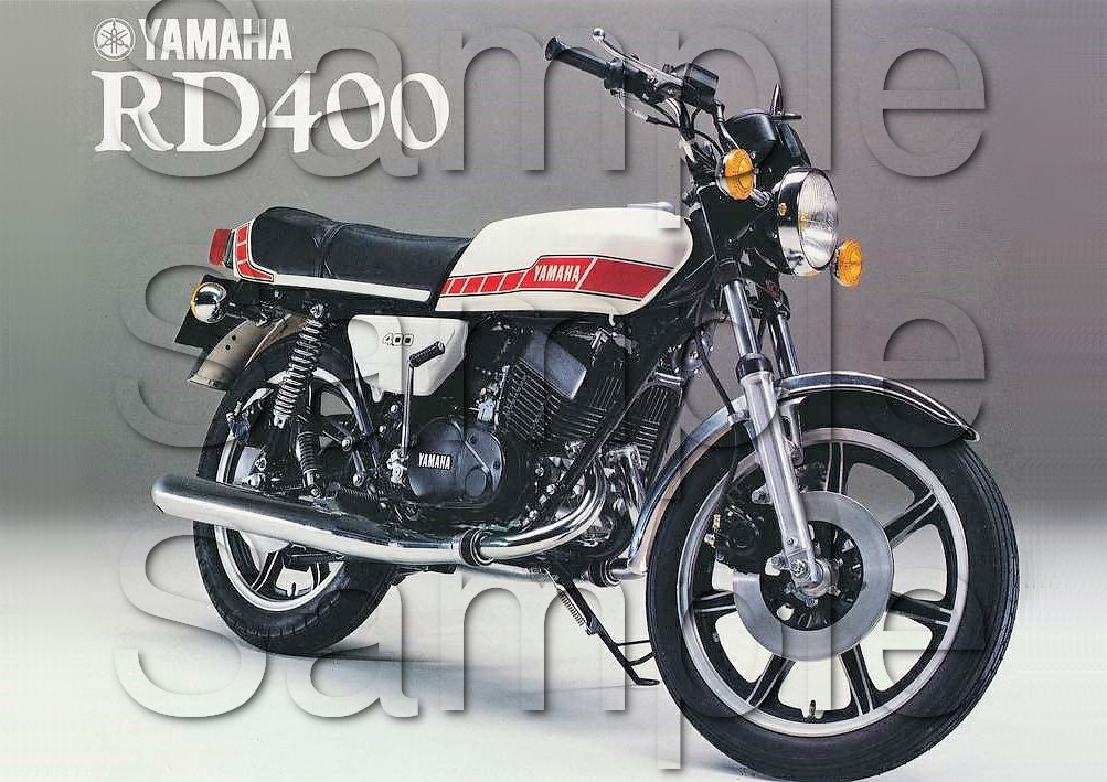 Yamaha RD400 Promotional Motorbike Motorcycle Poster - Size A3/A4
