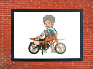 Honda QR50 Motorbike Motorcycle Poster - Size A3/A4