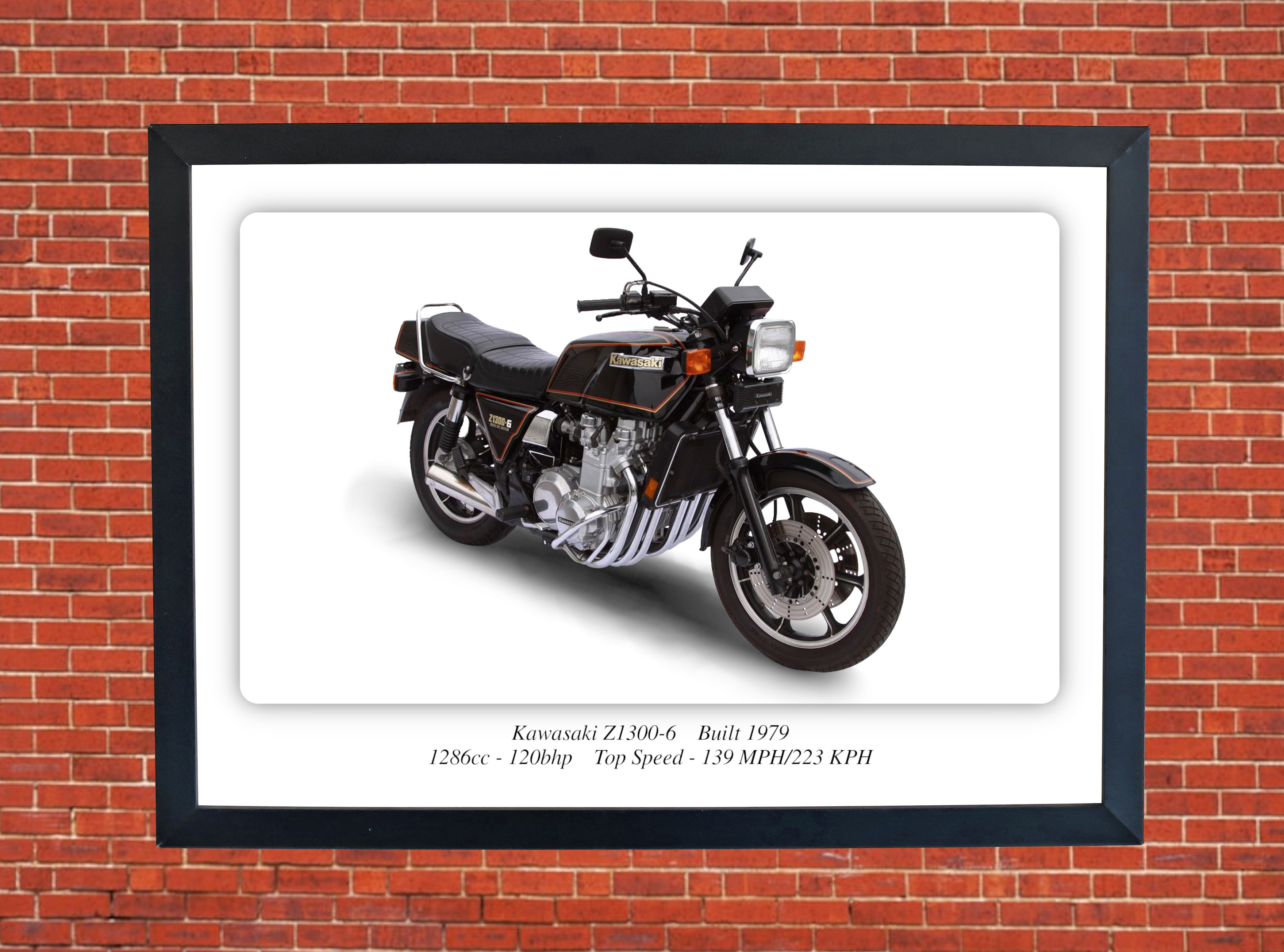 Kawasaki Z1300-6 Motorbike Motorcycle - A4 - A0 Size Print Poster