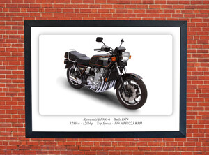 Kawasaki Z1300-6 Motorbike Motorcycle - A3/A4 Size Print Poster
