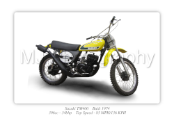 Suzuki TM400 Motorbike Motorcycle - A3/A4 Size Print Poster