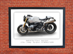BMW R Nine T Sport Motorbike Motorcycle - A3/A4 Size Print Poster