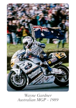 Wayne Gardner Australian MGP Motorbike Motorcycle - A3/A4 Size Print Poster