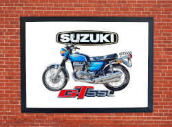 Suzuki GT550 Motorbike Motorcycle A3/A4 Size Print Poster Photographic Paper Wall Art