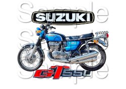 Suzuki GT550 Motorbike Motorcycle A3/A4 Size Print Poster Photographic Paper Wall Art