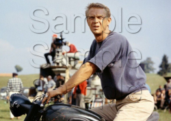 Steve McQueen - Great Escape Motorbike Motorcycle - A4 - A0 Size Print Poster