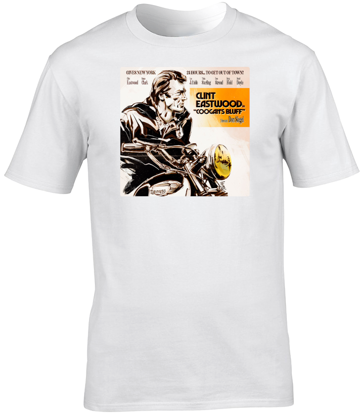 Clint Eastwood - Coogan’s Bluff - Triumph Motorbike Motorcycle - T-Shirt