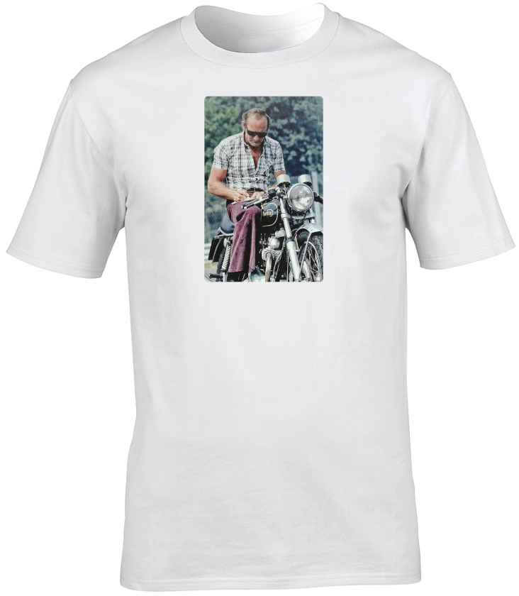 Mike Hailwood on Norton Commando Motorbike Motorcycle - T-Shirt