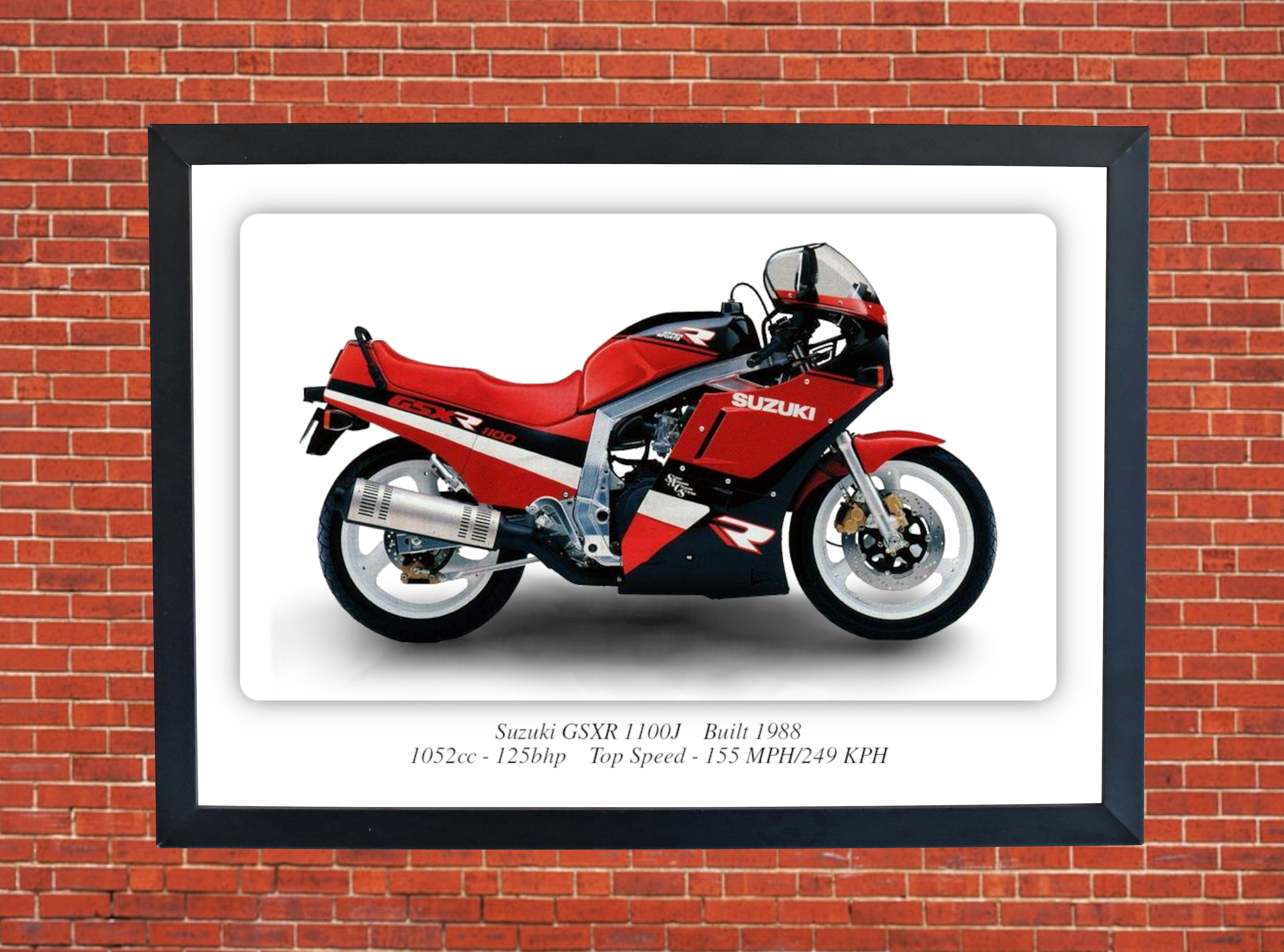 Suzuki GSXR 1100J Motorbike Motorcycle - A3/A4 Size Print Poster