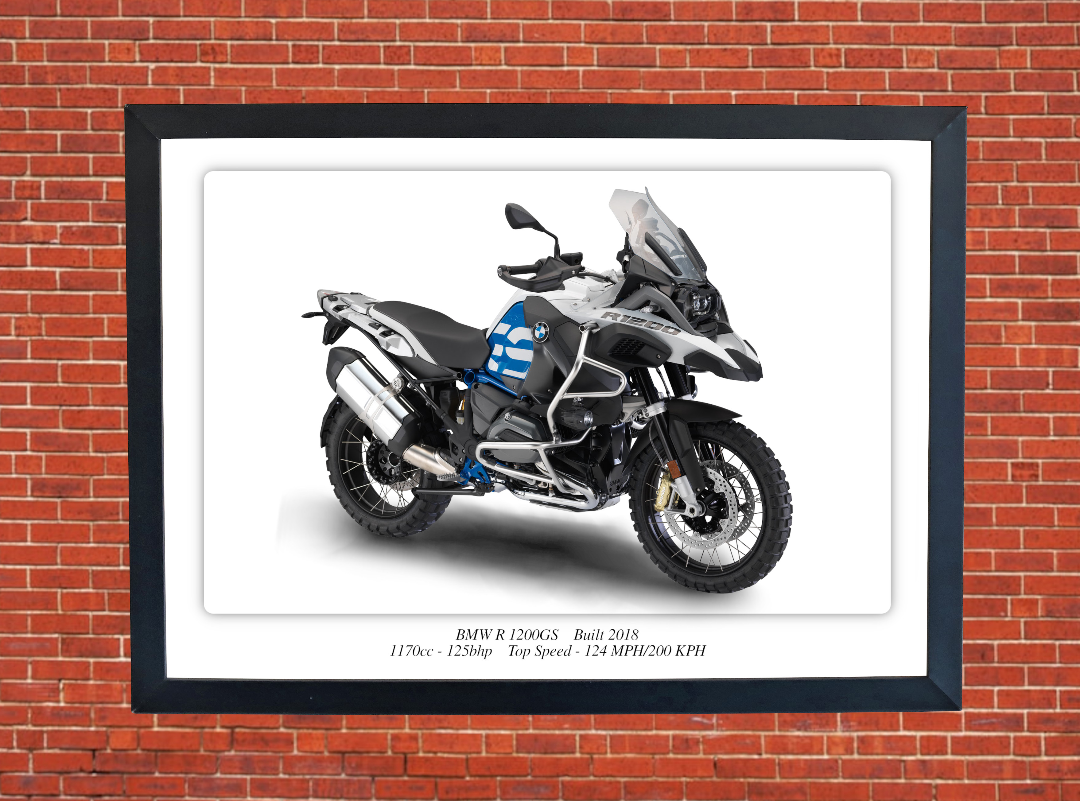 BMW R 1200GS Motorbike Motorcycle - A3/A4 Size Print Poster