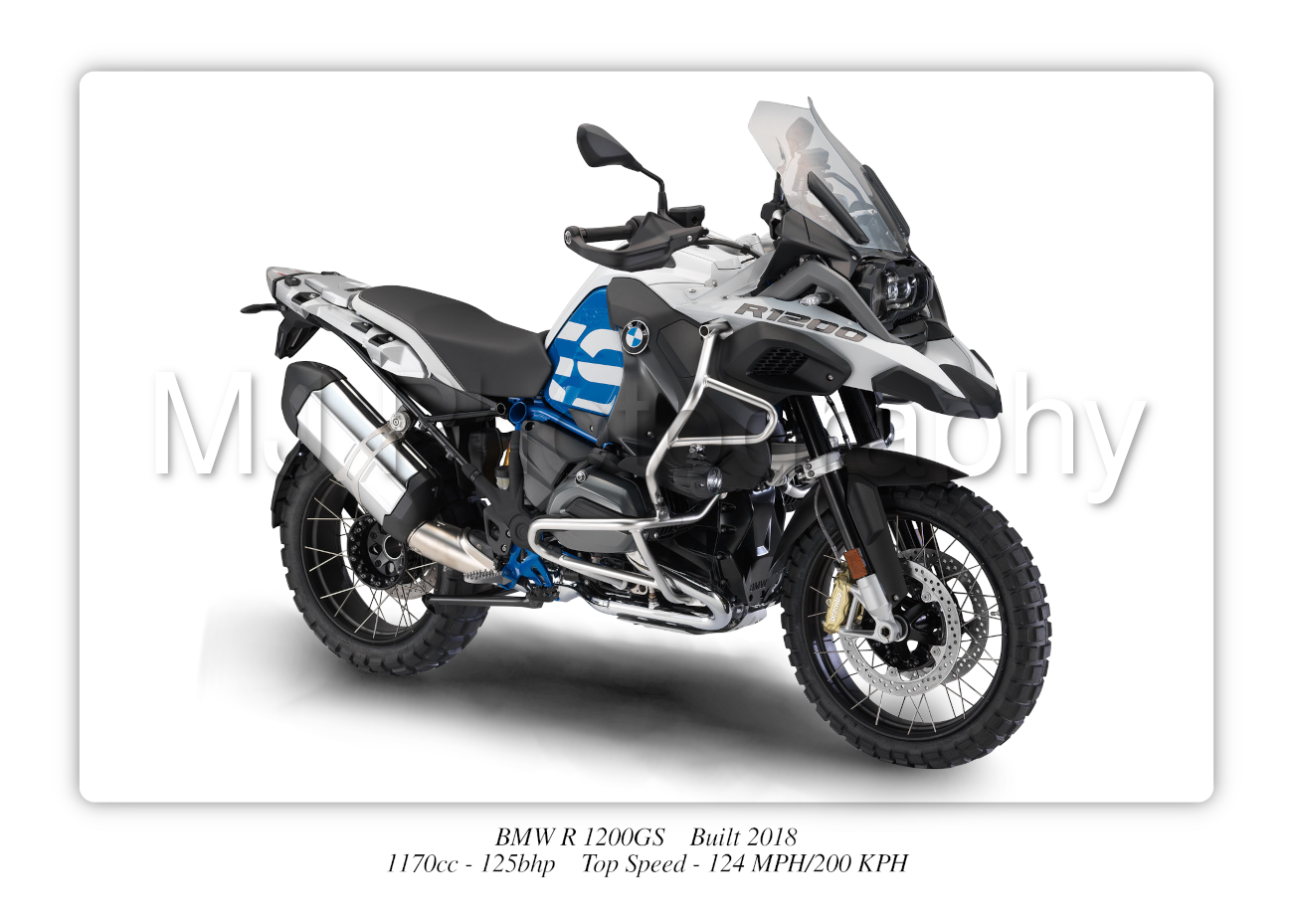 BMW R 1200GS Motorbike Motorcycle - A3/A4 Size Print Poster