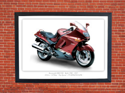 Kawasaki ZZR1100 Motorbike Motorcycle - A3/A4 Size Print Poster