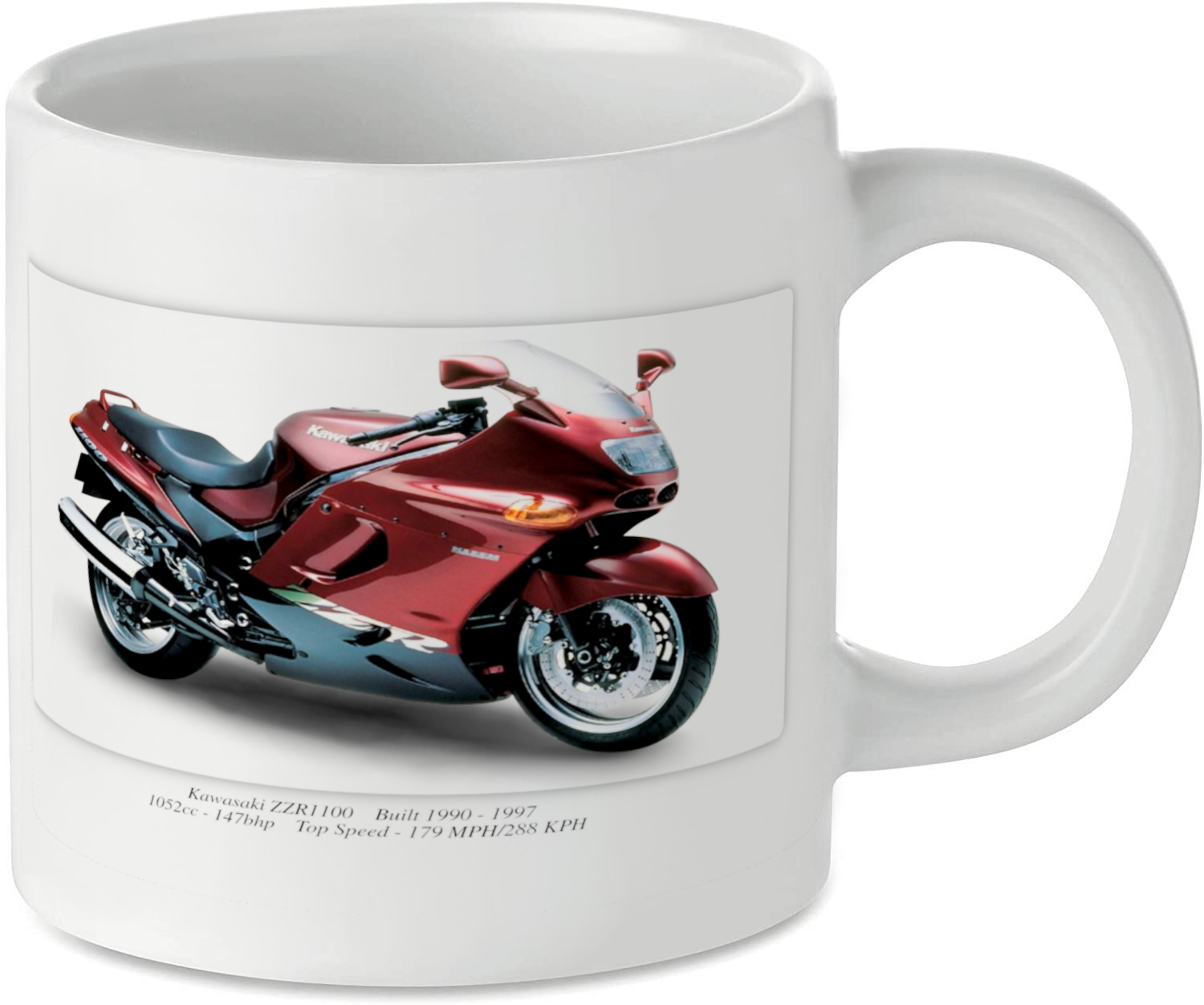 Kawasaki ZZR1100 Motorcycle Motorbike Tea Coffee Mug Ideal Biker Gift Printed UK