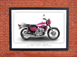 Suzuki GT750 Kettle Motorcycle - A3/A4 Size Print Poster