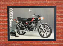 Yamaha RD200 Promotional Motorbike Motorcycle Poster - Size A3/A4