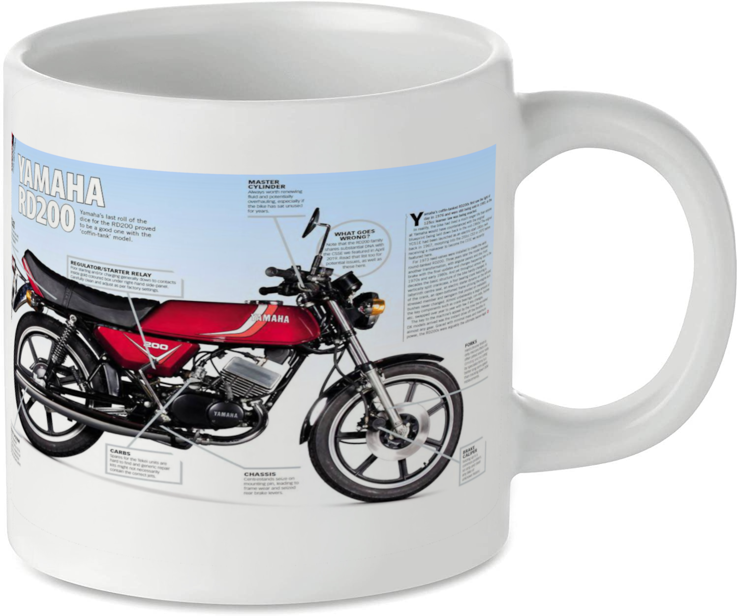 Yamaha RD200 Motorbike Motorcycle Tea Coffee Mug Ideal Biker Gift Printed UK