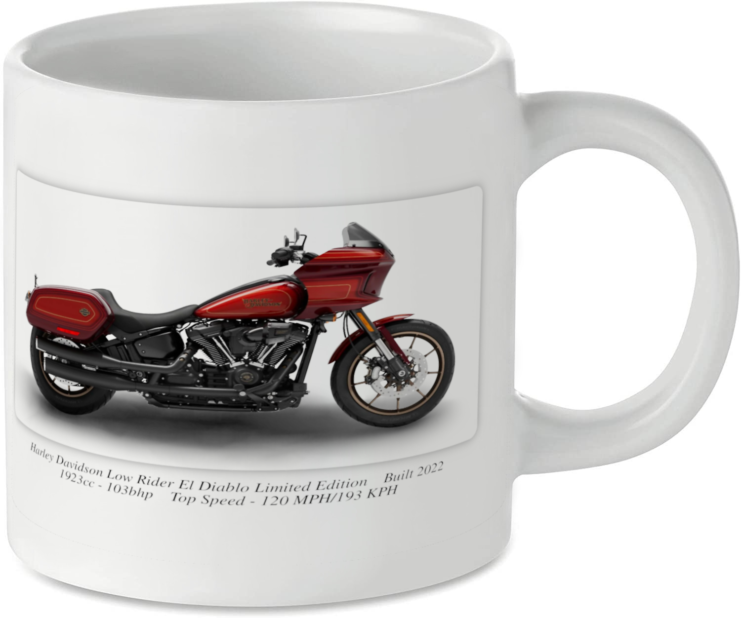 Harley Davidson Low Rider El Diablo Motorcycle Motorbike Tea Coffee Mug Ideal Biker Gift Printed UK