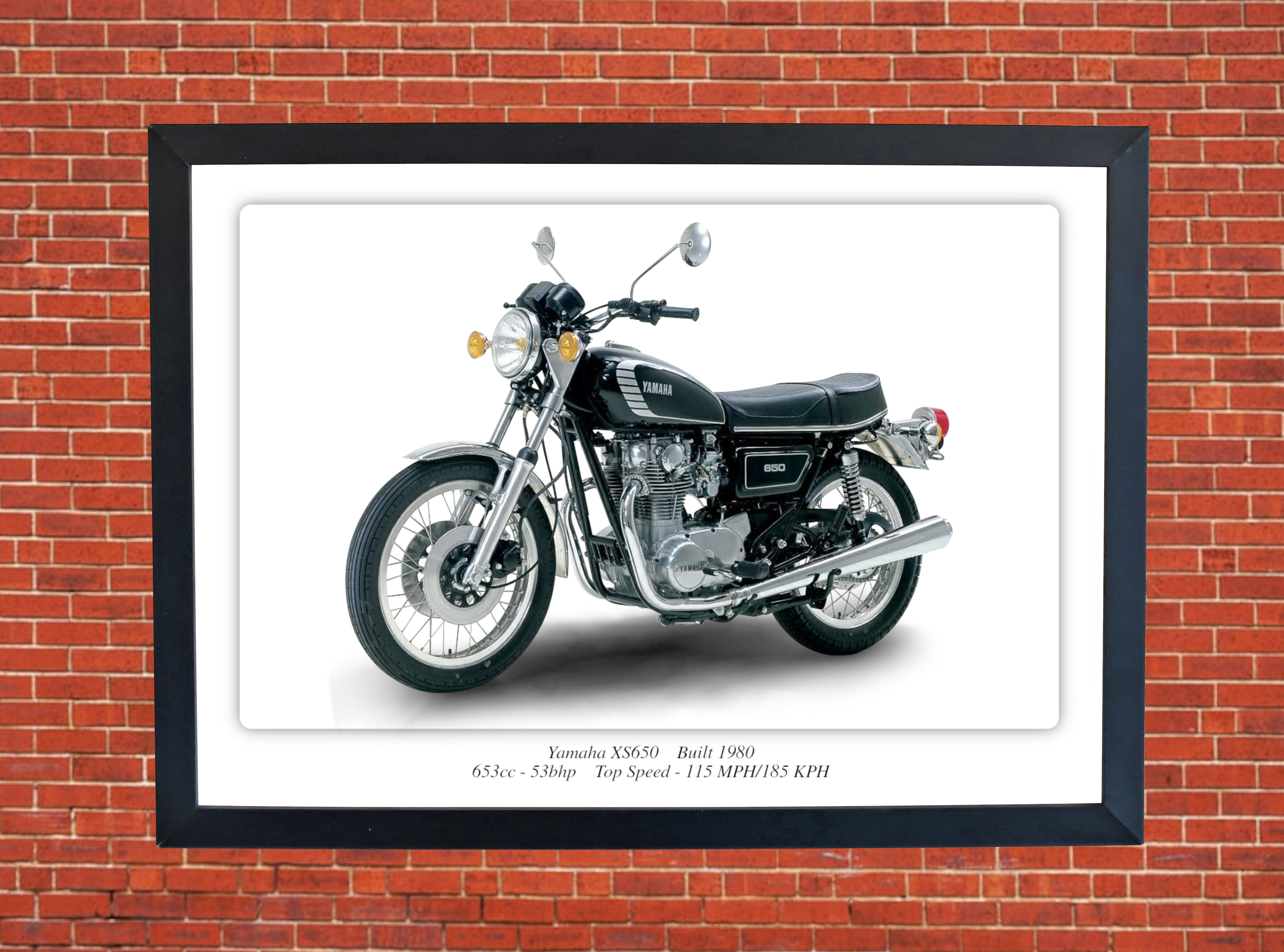 Yamaha XS650 Motorbike Motorcycle - A3/A4 Size Print Poster