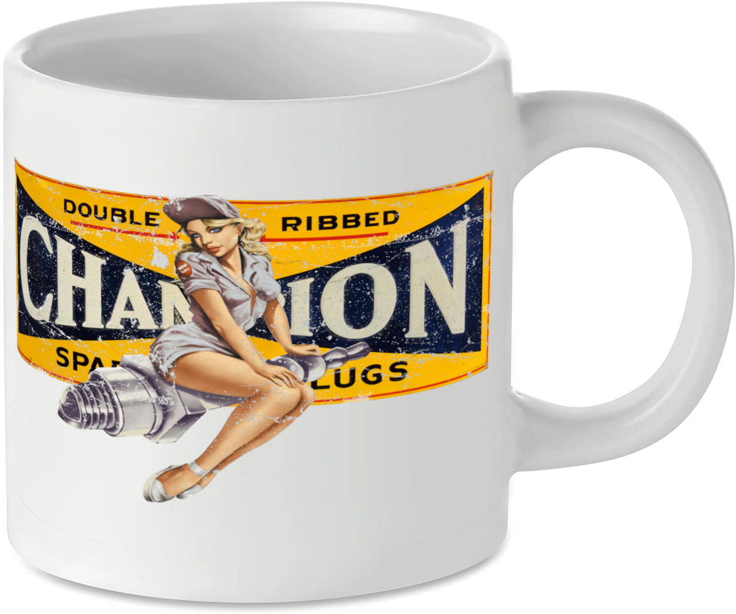 Champion Spark Plugs Motorcycle Motorbike Tea Coffee Mug Ideal Biker Gift Printed UK