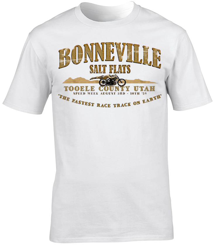 Bonneville Salt Flats Motorbike Motorcycle - T-Shirt