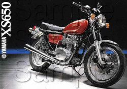 Yamaha XS650 Promotional Motorbike Motorcycle Poster - Size A4 - A0