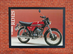 Yamaha RD125 Promotional Motorbike Motorcycle Poster - Size A3/A4