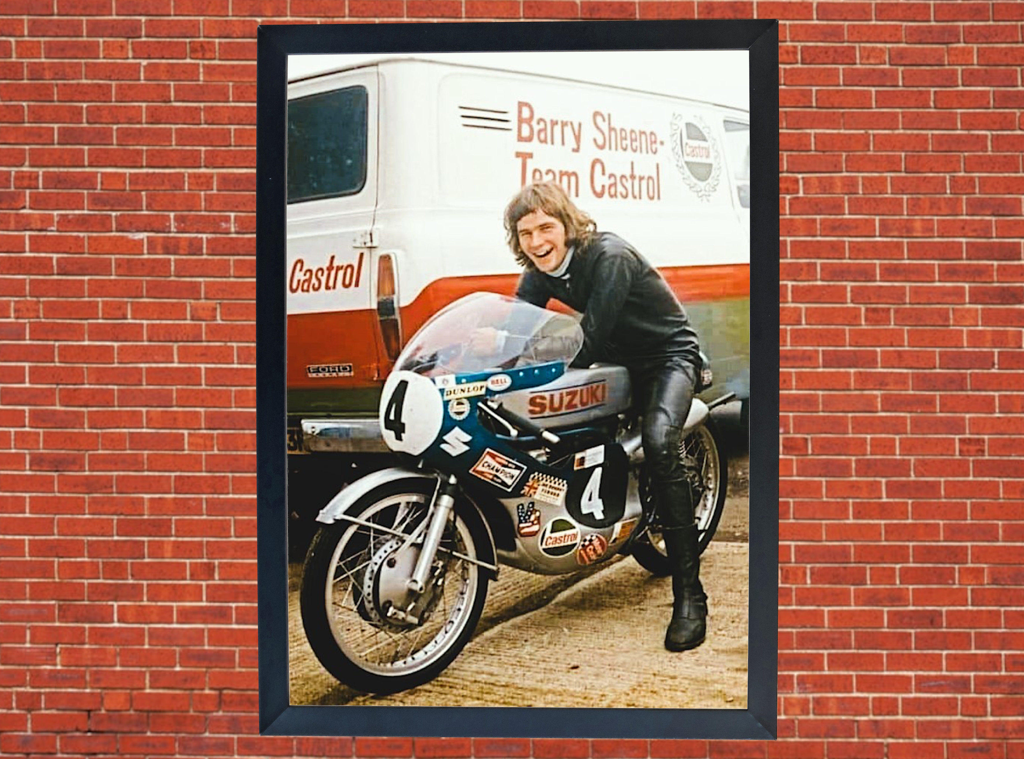 Barry Sheene - Castrol GTX Motorbike Motorcycle - A4 - A0 Size Print Poster