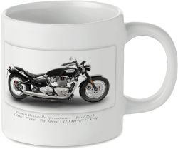 Triumph Bonneville Speedmaster Motorbike Tea Coffee Mug Ideal Biker Gift Printed UK
