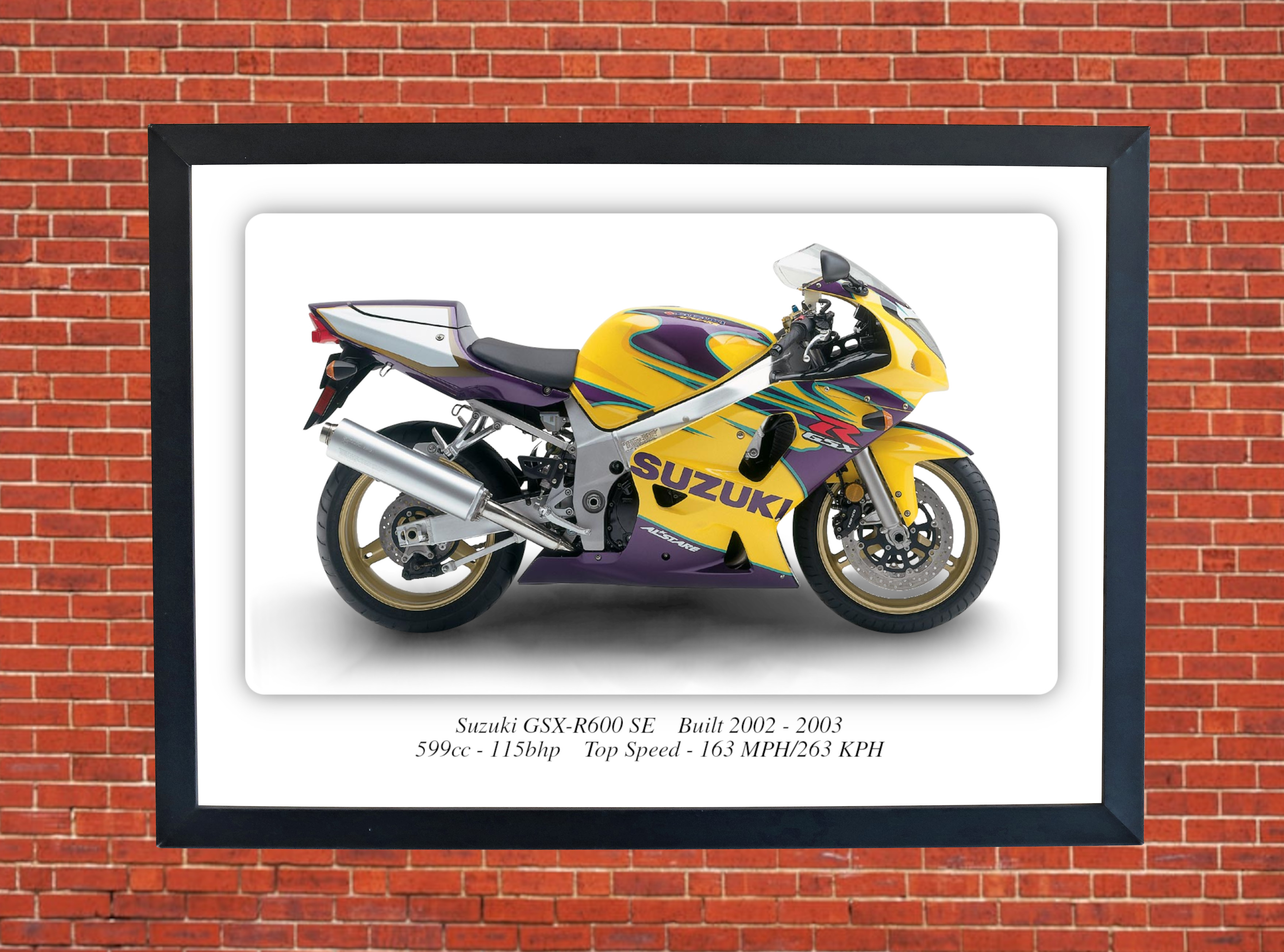 Suzuki GSX-R600 SE Motorcycle - A3/A4 Size Print Poster