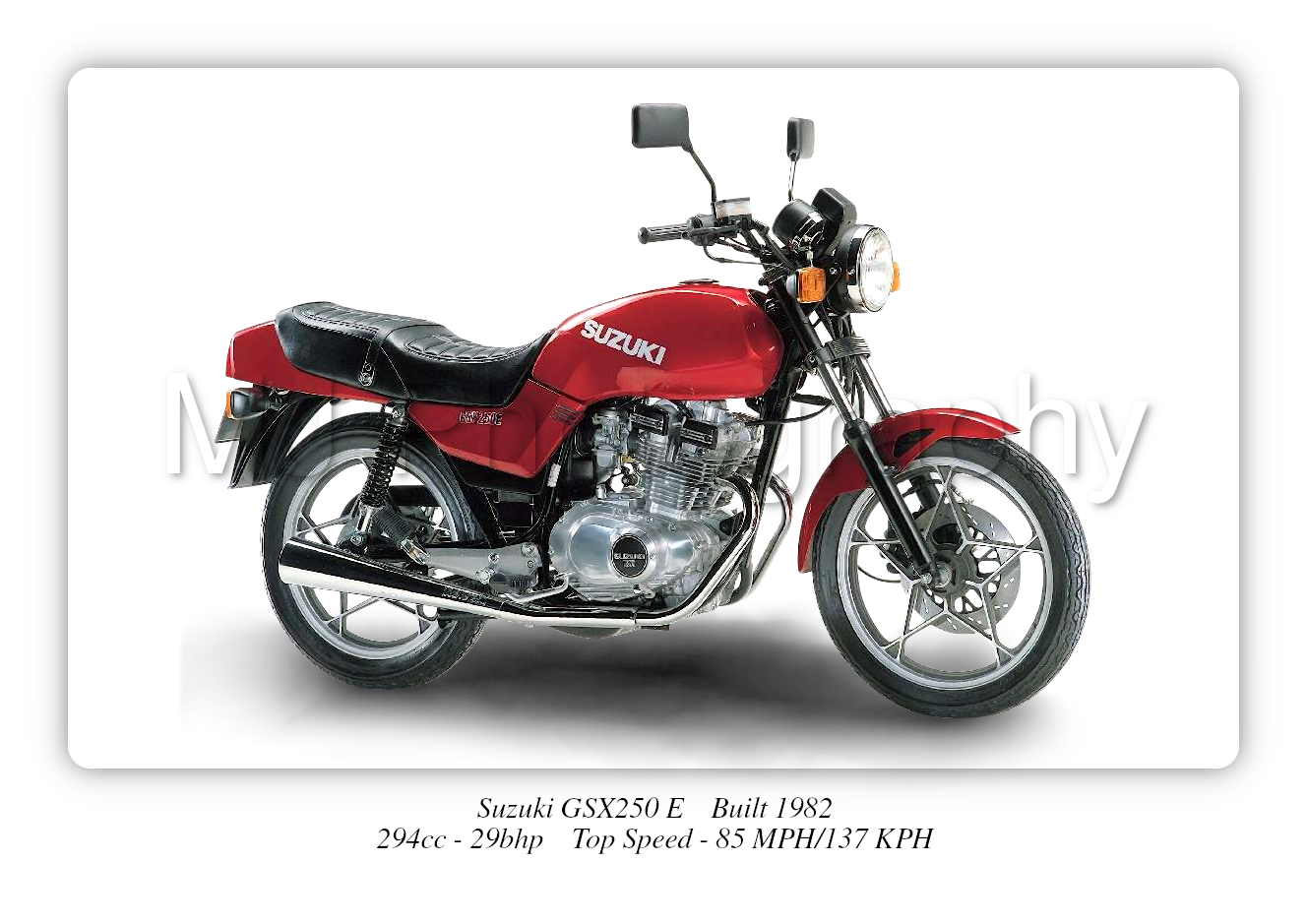 Suzuki GSX250 E Motorcycle - A3/A4 Size Print Poster