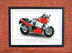 Kawasaki GPZ 400R Motorcycle - A3/A4 Size Print Poster