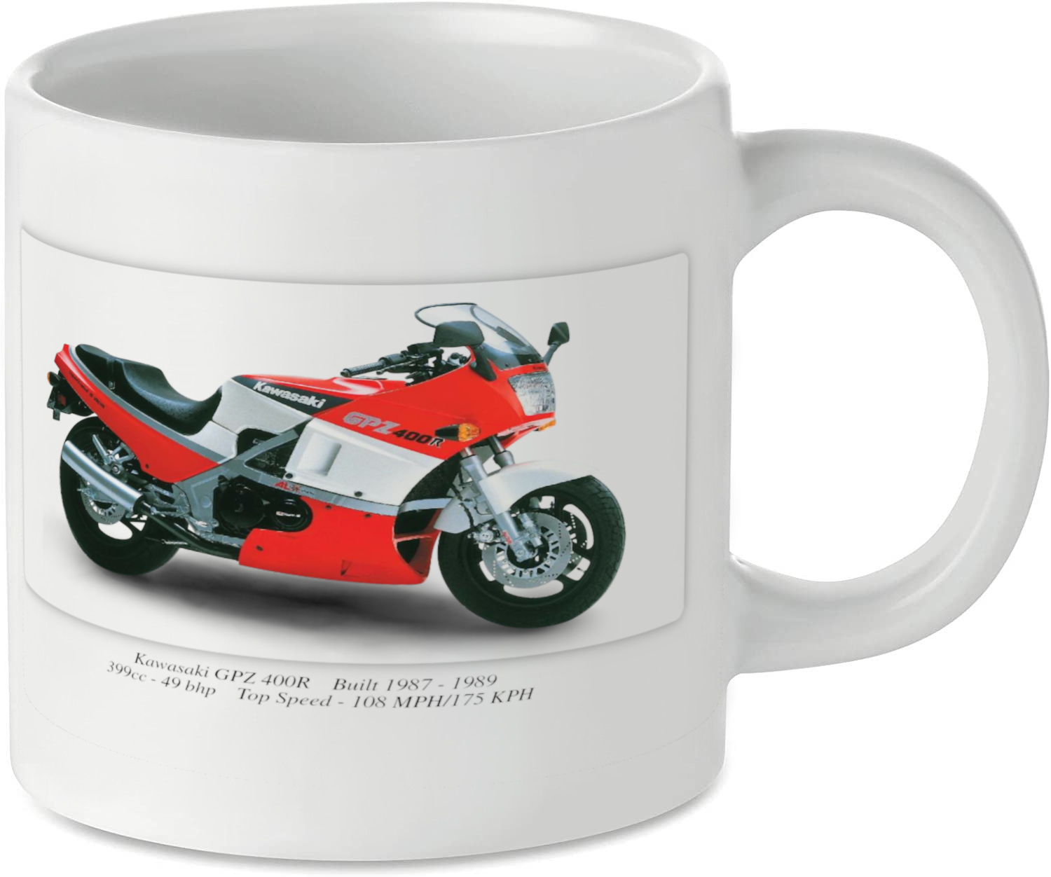 Kawasaki GPZ 400R Motorbike Tea Coffee Mug Ideal Biker Gift Printed UK