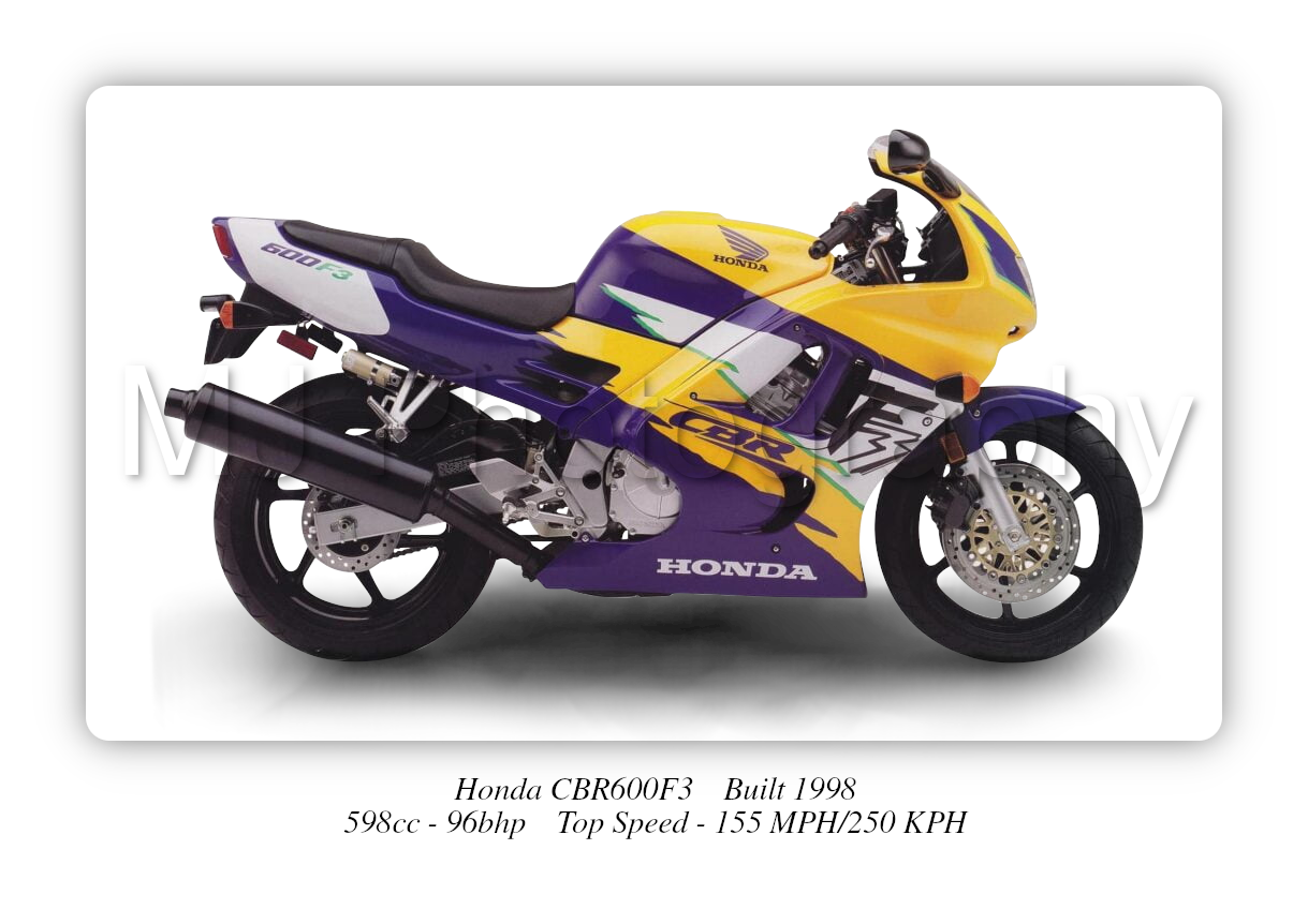 Honda CBR600F3 Motorbike Motorcycle - A3/A4 Size Print Poster