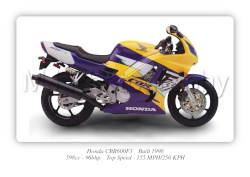 Honda CBR600F3 Motorbike Motorcycle - A3/A4 Size Print Poster