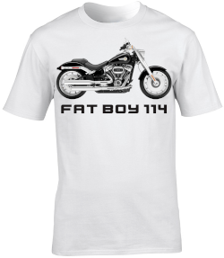 Harley Davidson Fat Boy 114 Motorbike Motorcycle - T-Shirt