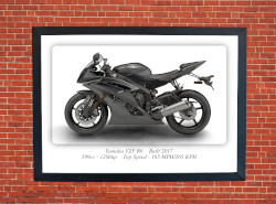 Yamaha YZF R6 Motorbike Motorcycle - A3/A4 Size Print Poster