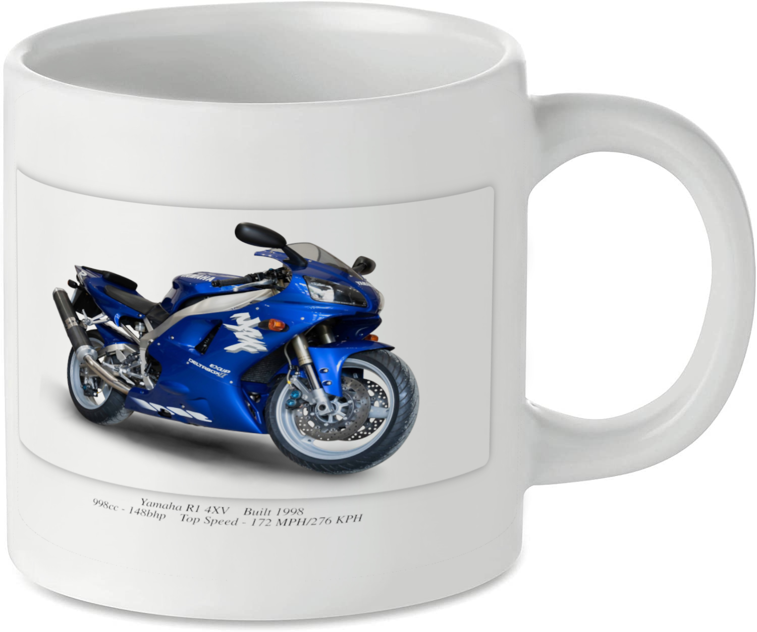 Yamaha R1 4XV Motorcycle Motorbike Tea Coffee Mug Ideal Biker Gift Printed UK