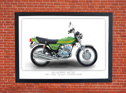 Kawasaki KH400 Motorbike Motorcycle - A3/A4 Size Print Poster