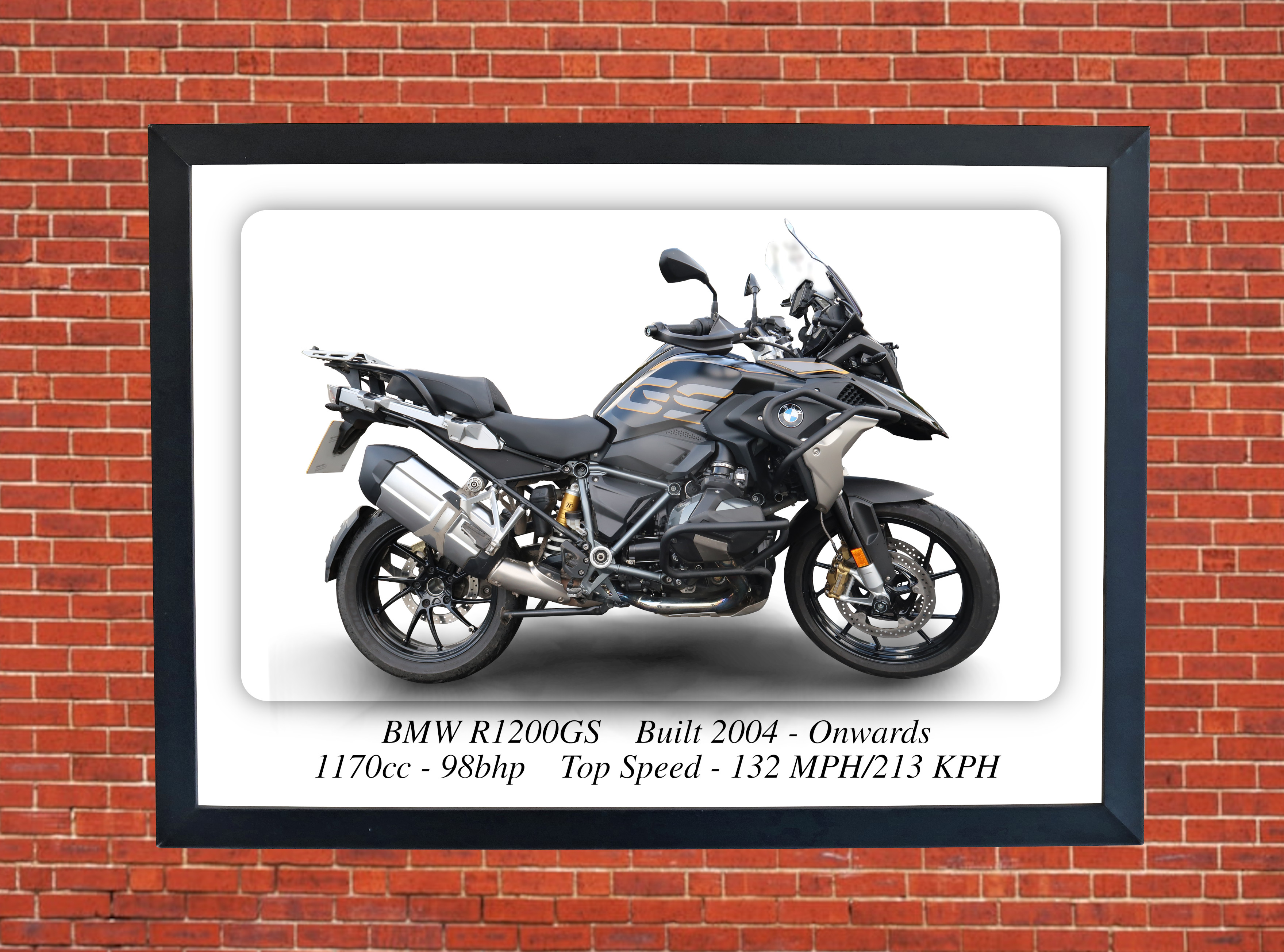 BMW R1200GS Motorcycle - A3/A4 Size Print Poster