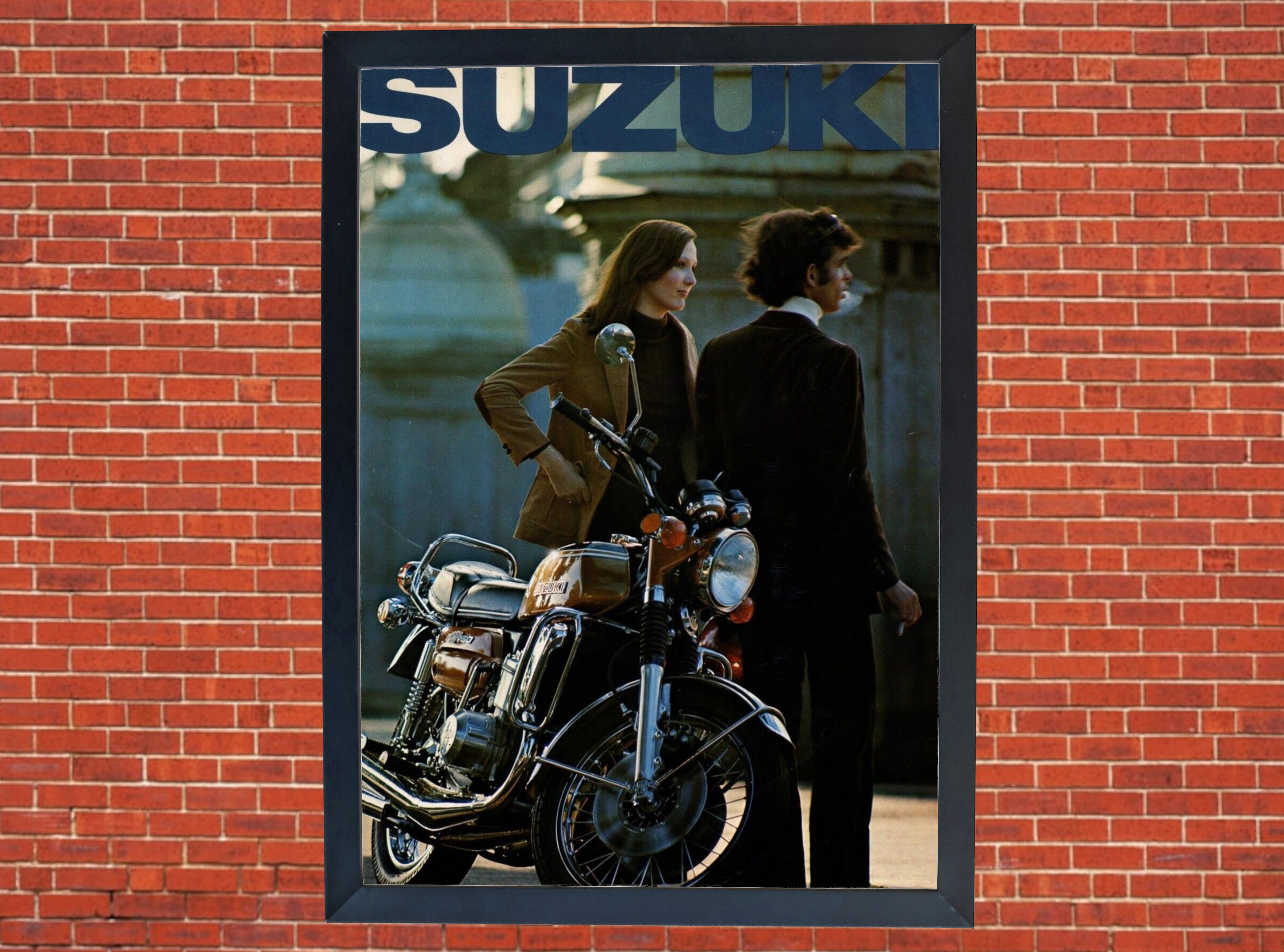 Suzuki GT750 Promotional Motorbike Motorcycle Poster - Size A3/A4