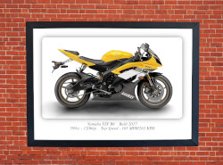 Yamaha YZF R6 Motorbike Motorcycle - A3/A4 Size Print Poster
