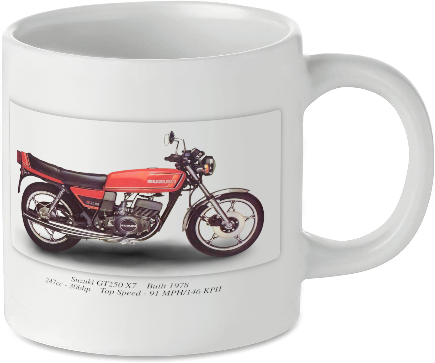 Suzuki GT250 X7 Motorcycle Motorbike Tea Coffee Mug Ideal Biker Gift Printed UK