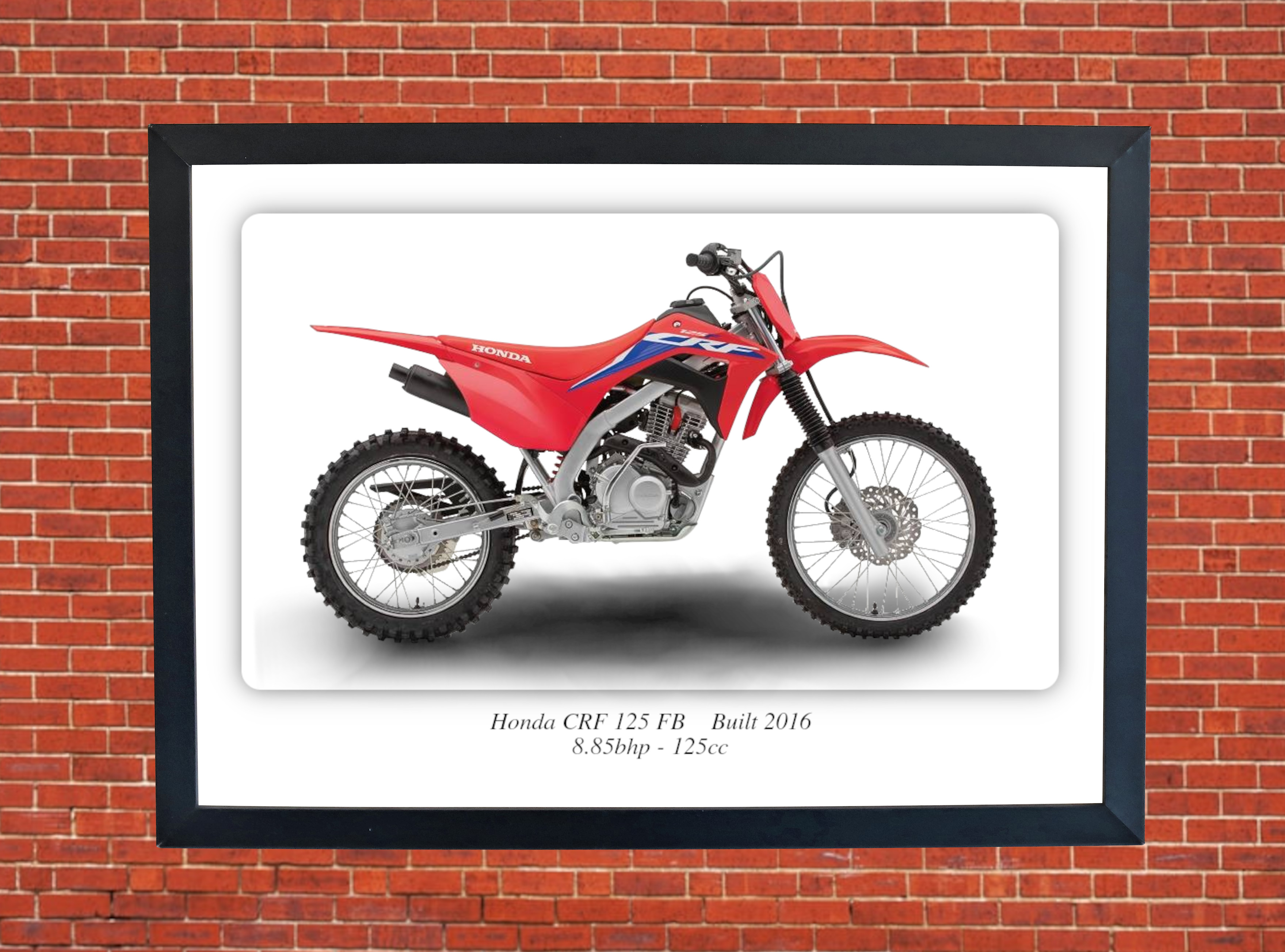 Honda CRF 125 FB Motorbike Motorcycle - A3/A4 Size Print Poster