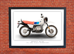 BMW R80 G/S Motorbike Motorcycle - A3/A4 Size Print Poster