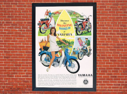 Yamaha Vintage Motorcycle Poster 1966 - Size A3/A4